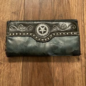 Distressed Y2K Texas leather wallet